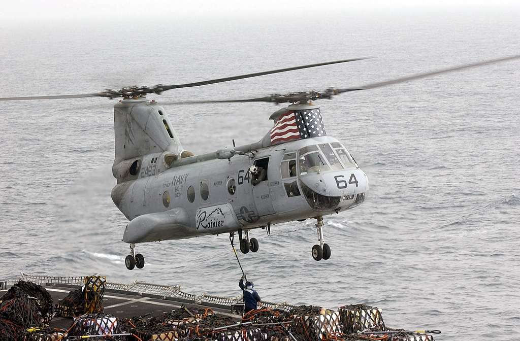 A tandem-rotor helicopter with two counter-rotating rotors