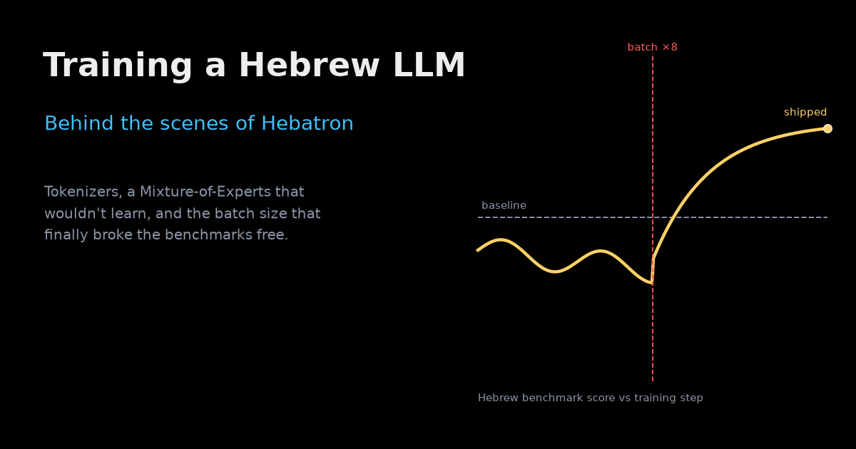 Training a Hebrew LLM: behind the scenes of Hebatron